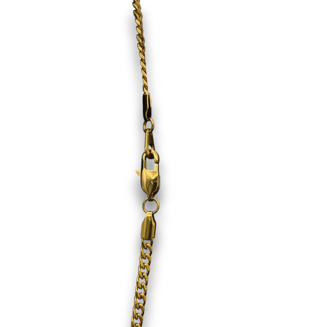 3mm Cuban Chain in Gold
