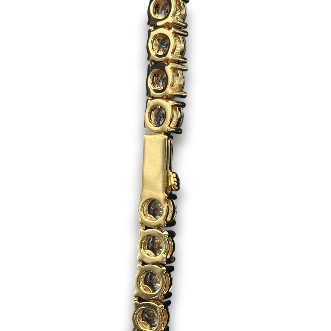 6mm ICED Tennis Chain in Gold