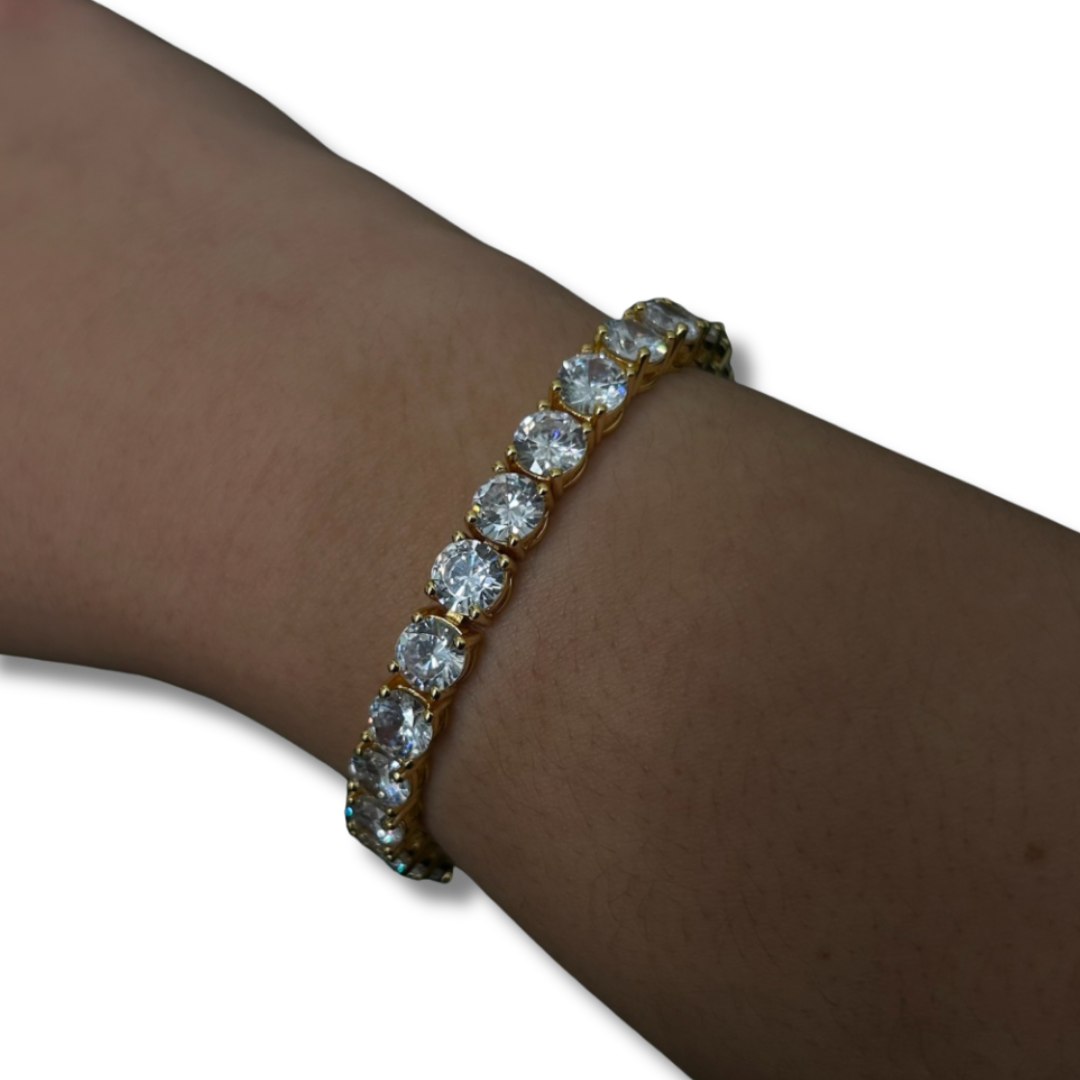 6mm ICED Tennis Bracelet in Gold