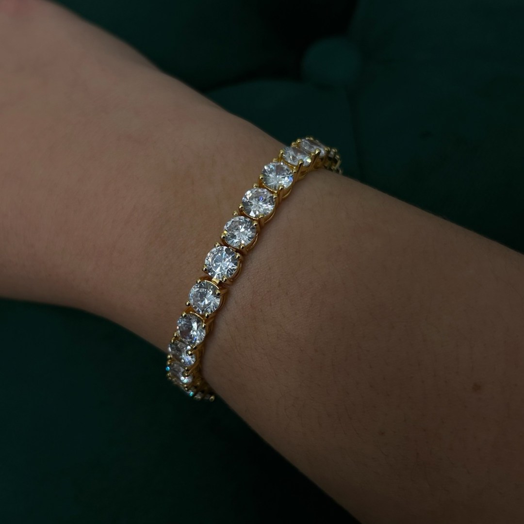 6mm ICED Tennis Bracelet in Gold