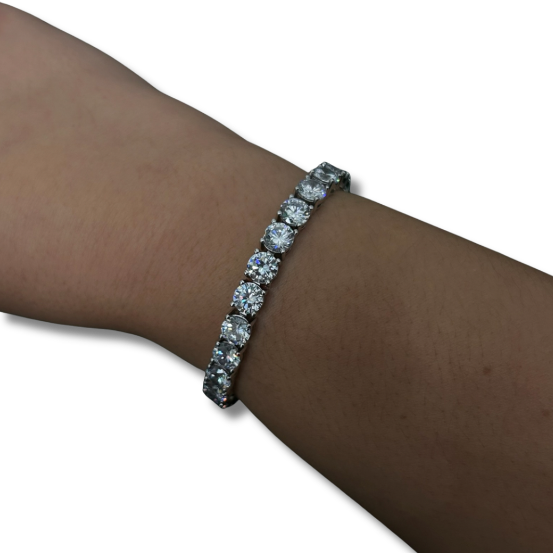 6mm ICED Tennis Bracelet in White Gold