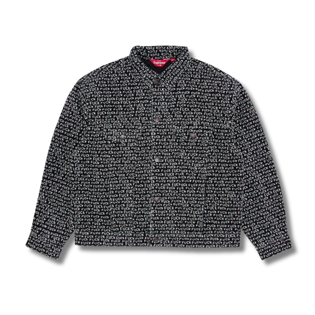 Supreme Denim F*ck Stitch Denim Trucker Jacket Black