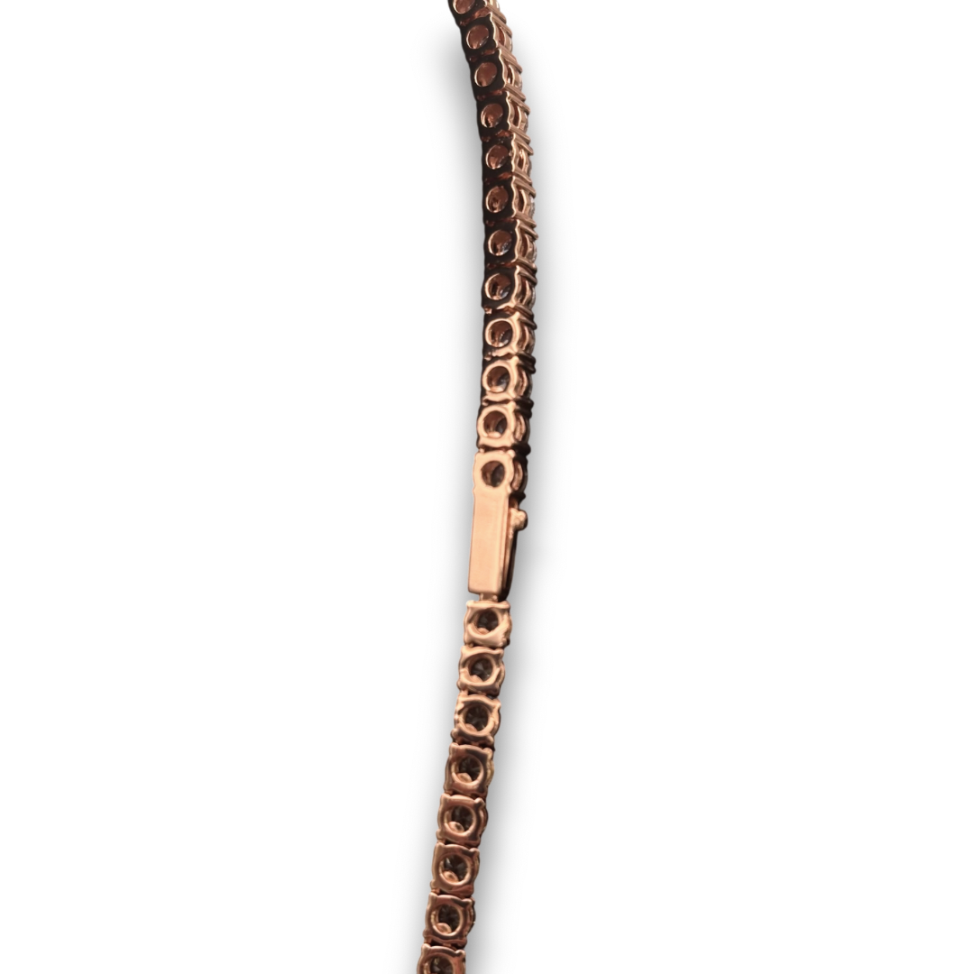 4mm ICED Tennis Chain in Rose Gold