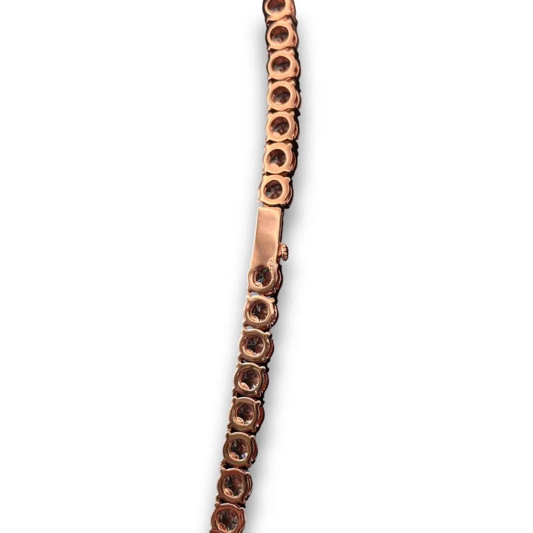 6mm ICED Tennis Chain in Rose Gold