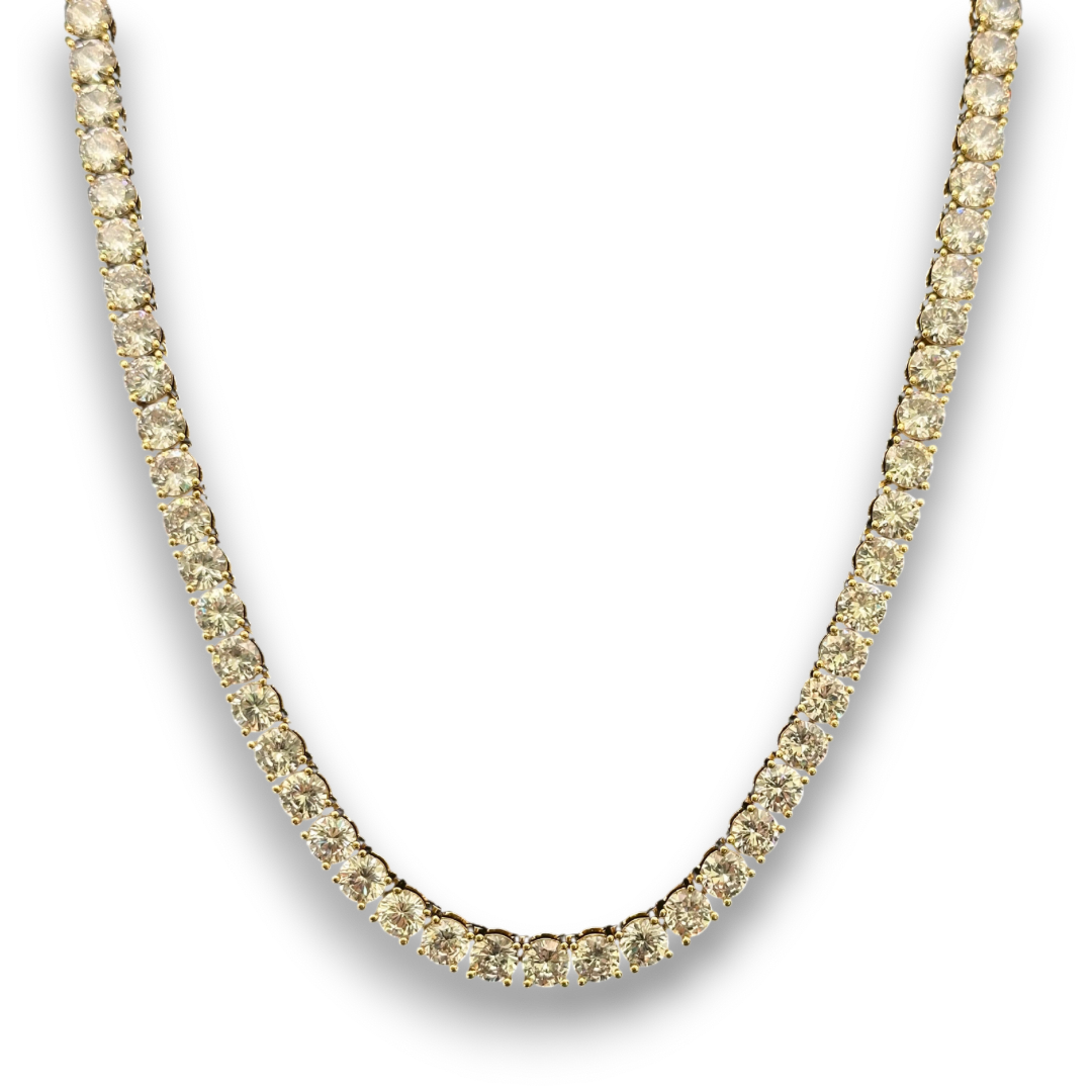 6mm ICED Tennis Chain in Gold