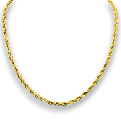 4mm Rope Chain in Gold