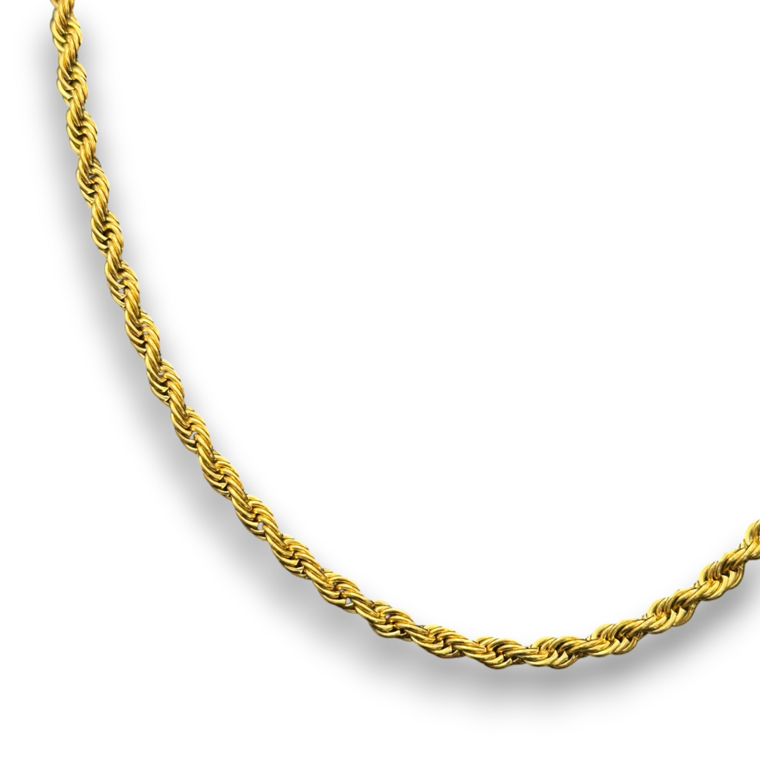 4mm Rope Chain in Gold