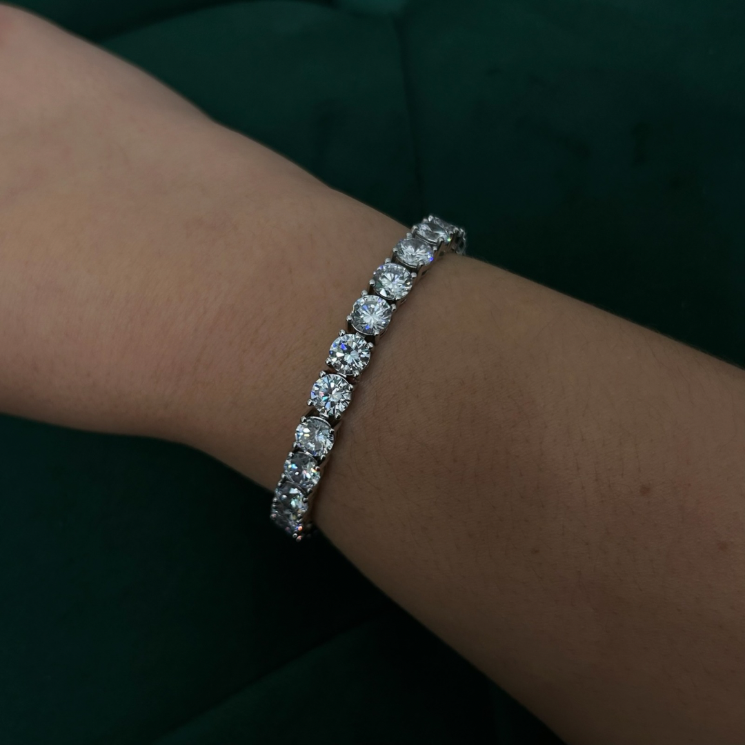 6mm ICED Tennis Bracelet in White Gold