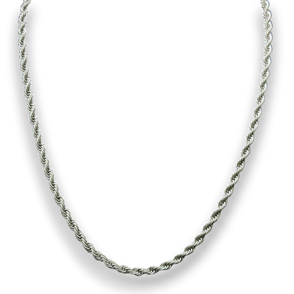 4mm Rope Chain in White Gold