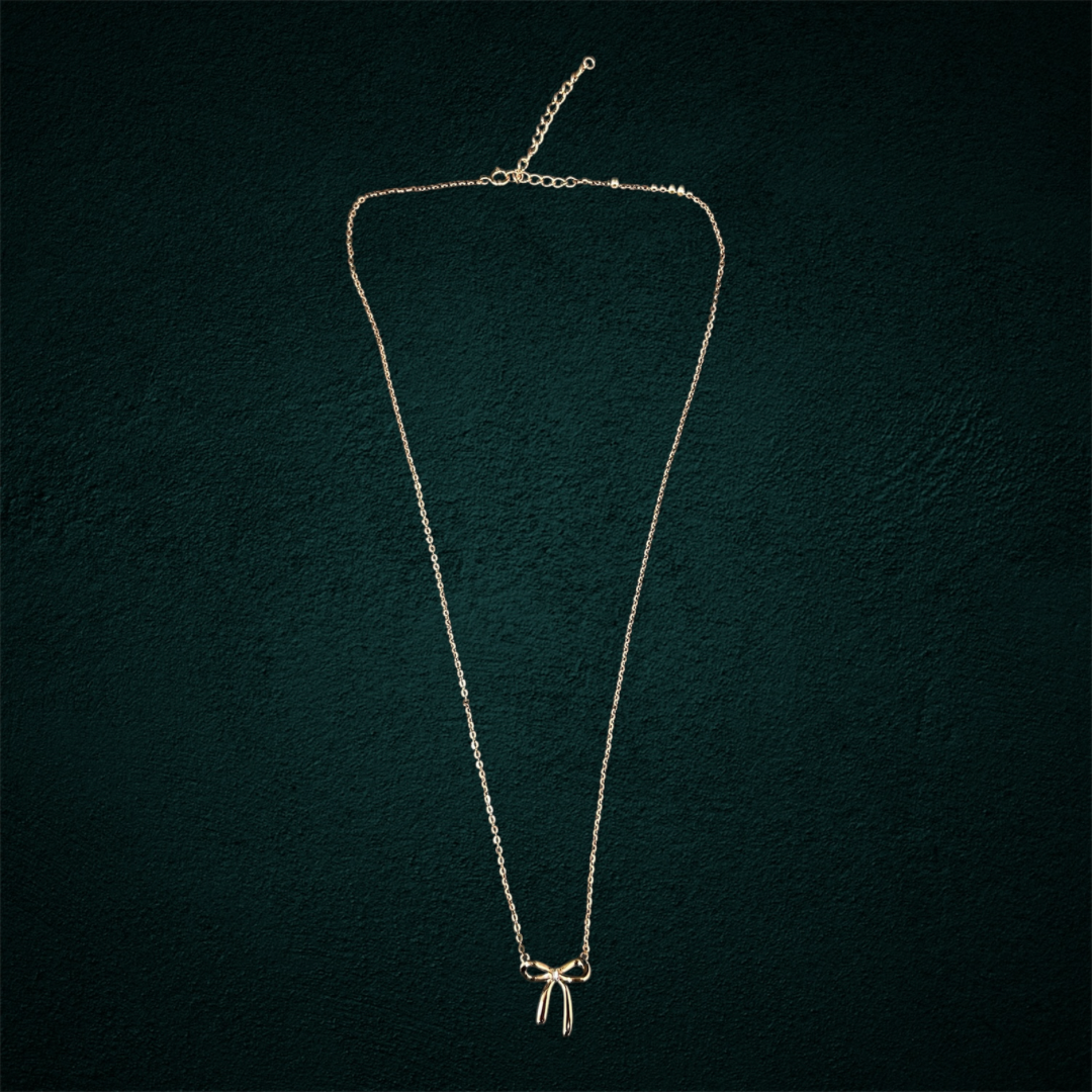 ICED Ribbon Pendant in Rose Gold