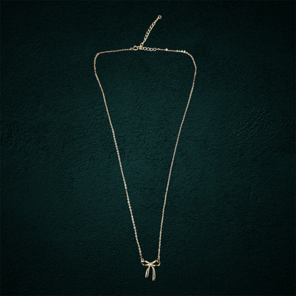 ICED Ribbon Pendant in Rose Gold