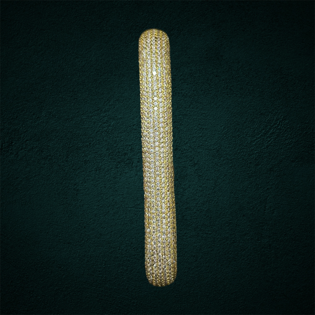 ICED Carabiner Keychain Holder in Gold