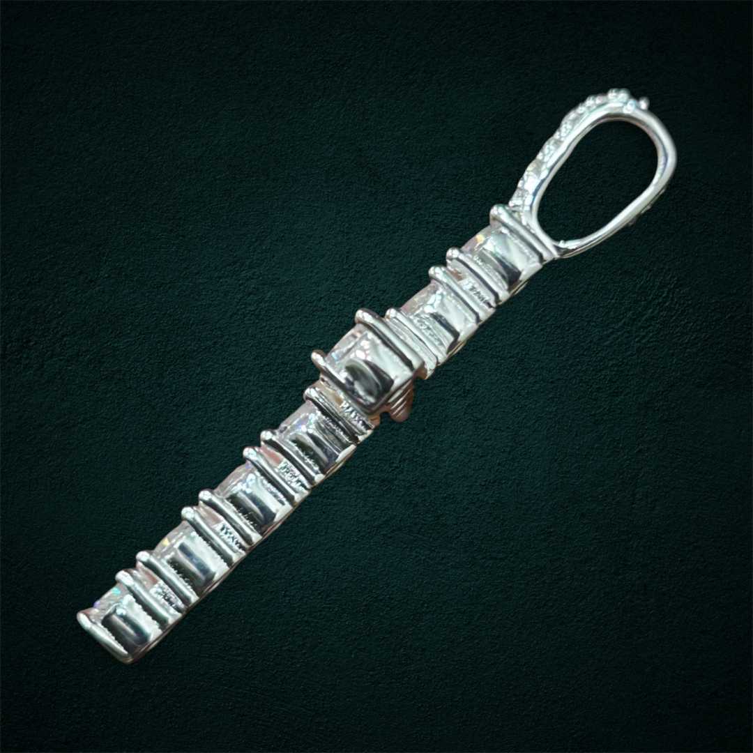 ICED Cross Pendant in 925 Sterling Silver