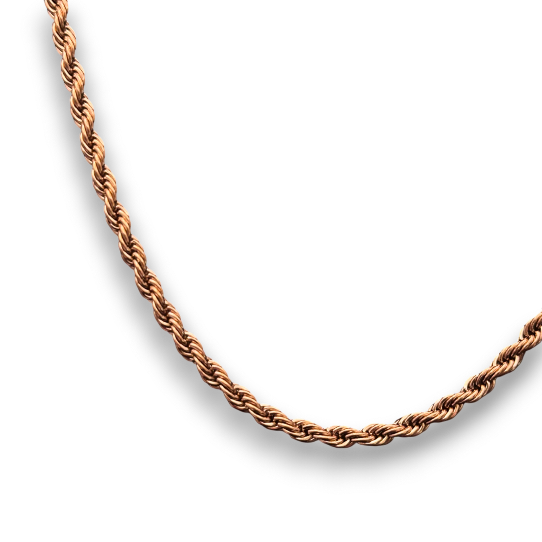 4mm Rope Chain in Rose Gold
