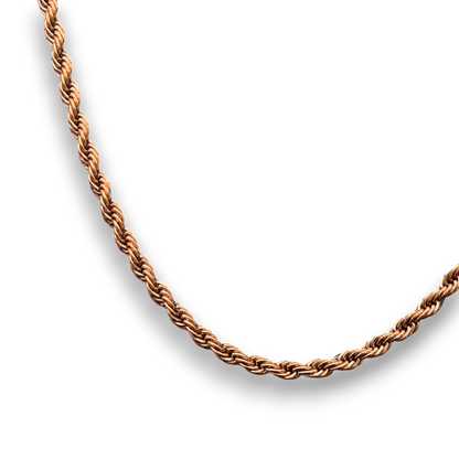 4mm Rope Chain in Rose Gold