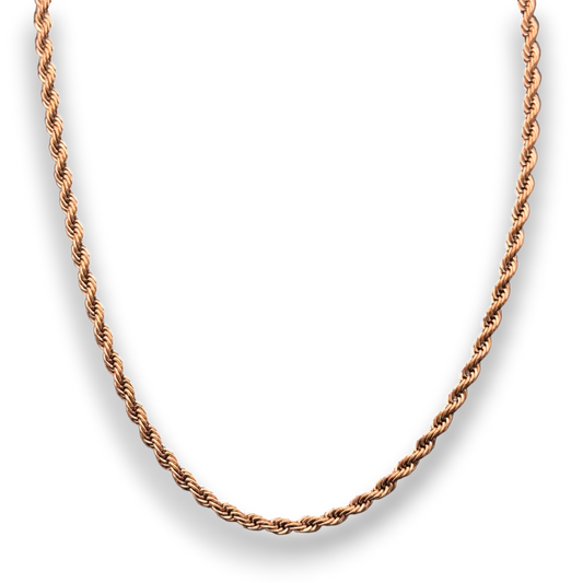 4mm Rope Chain in Rose Gold