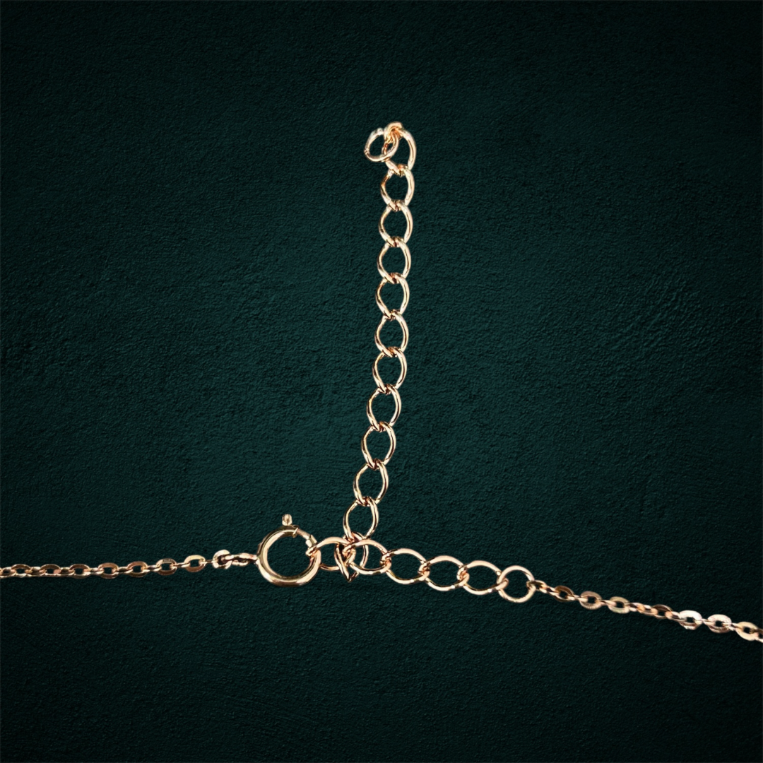 ICED Ribbon Pendant in Rose Gold