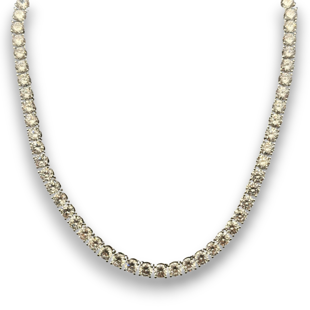 6mm ICED Tennis Chain in White Gold