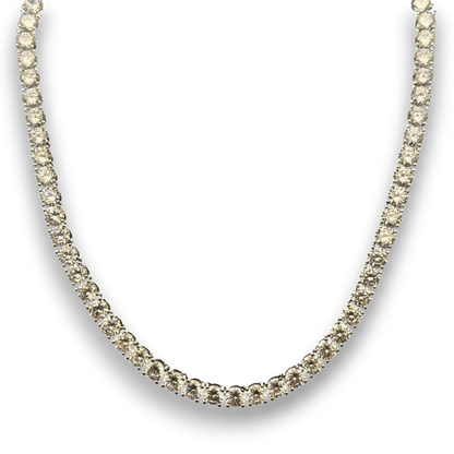 6mm ICED Tennis Chain in White Gold