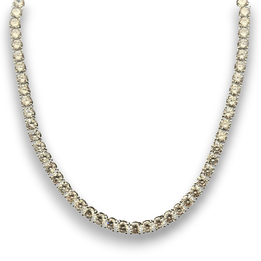 6mm ICED Tennis Chain in White Gold