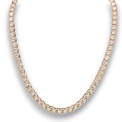 6mm ICED Tennis Chain in Rose Gold