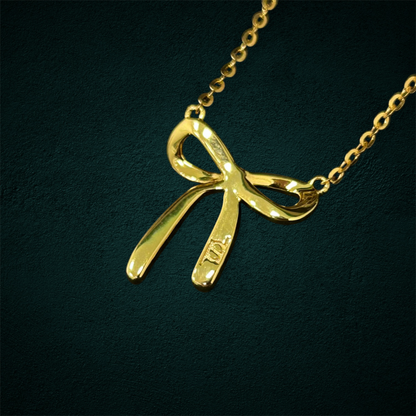 ICED Ribbon Pendant in Gold