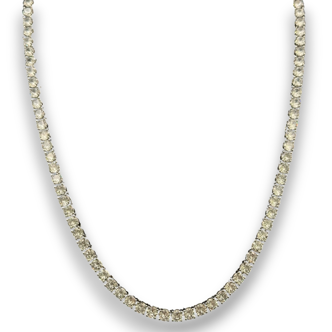 4mm ICED Tennis Chain in White Gold