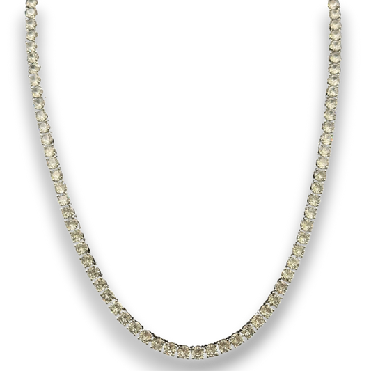 4mm ICED Tennis Chain in White Gold