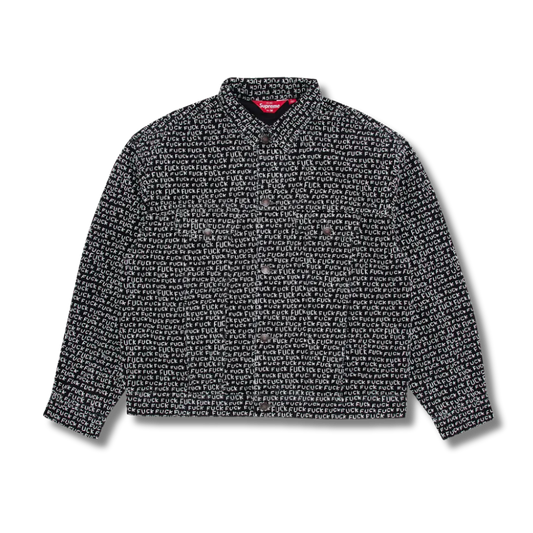 Supreme Denim F*ck Stitch Denim Trucker Jacket Black