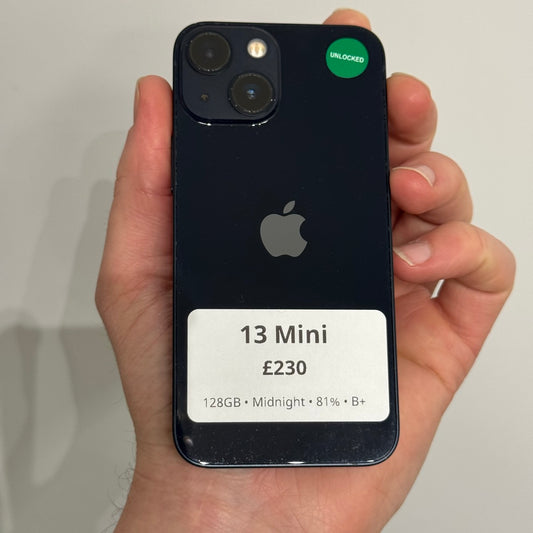 iPhone 13 Mini • 128GB • Midnight • B+ • 81%