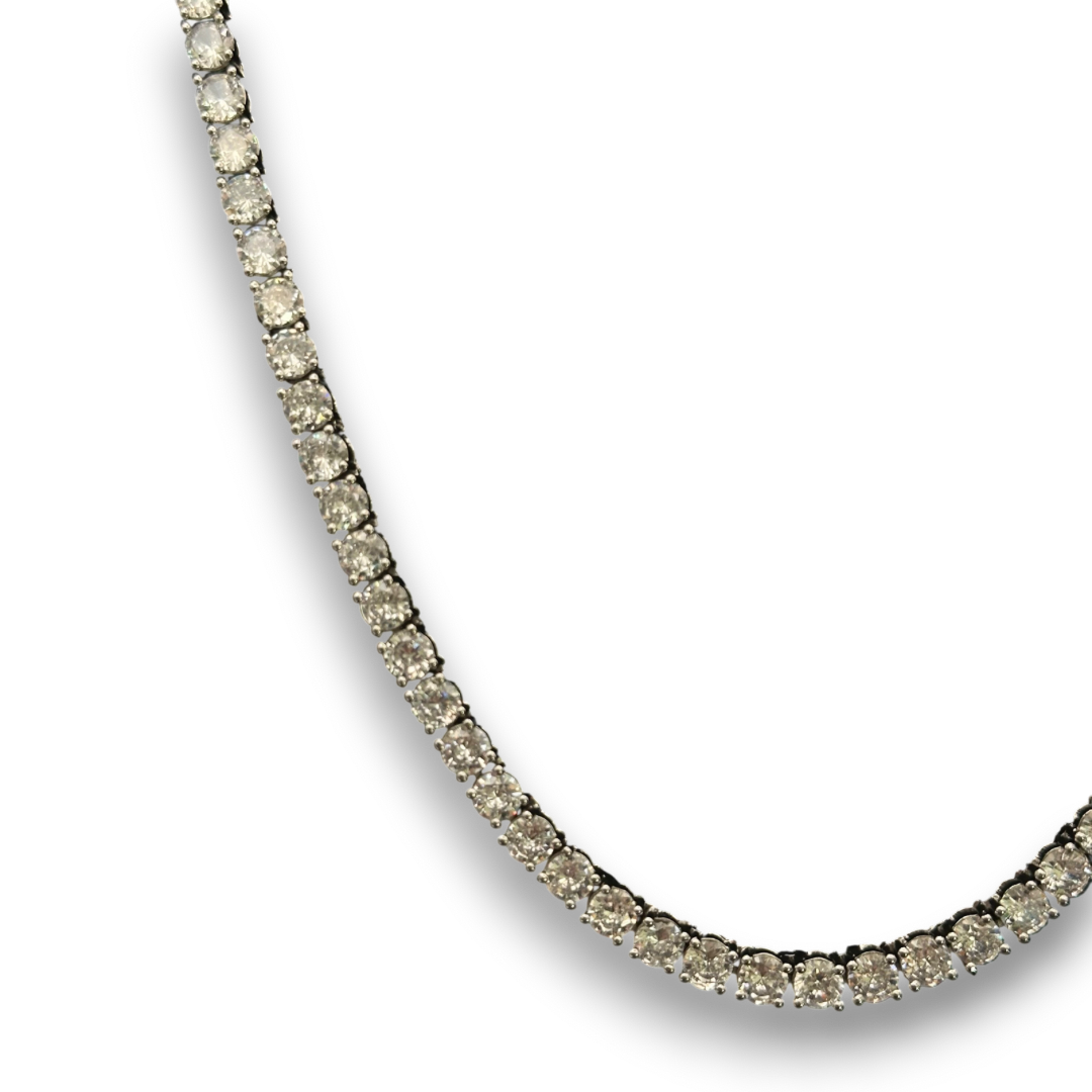 4mm ICED Tennis Chain in White Gold