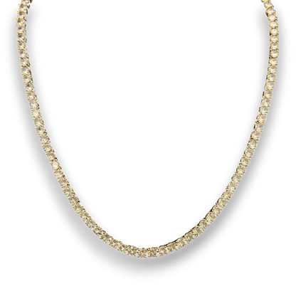 4mm ICED Tennis Chain in Gold