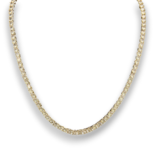 4mm ICED Tennis Chain in Gold