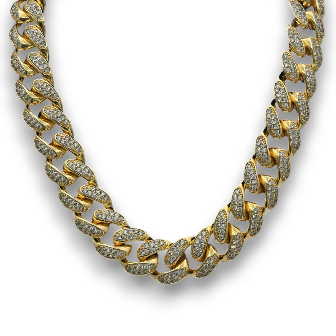 19mm ICED Cuban Chain in Gold