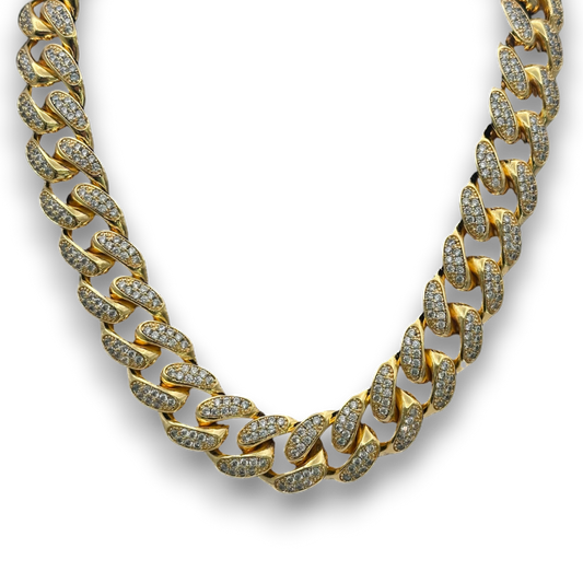 19mm ICED Cuban Chain in Gold
