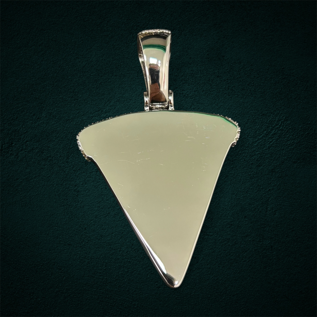 ICED Pizza Pendant in White Gold