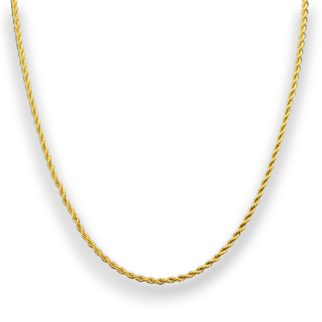 2mm Rope Chain in Gold