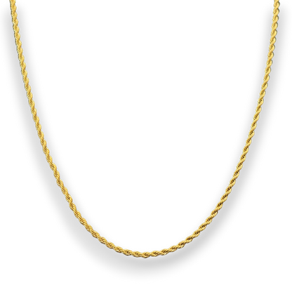 2mm Rope Chain in Gold