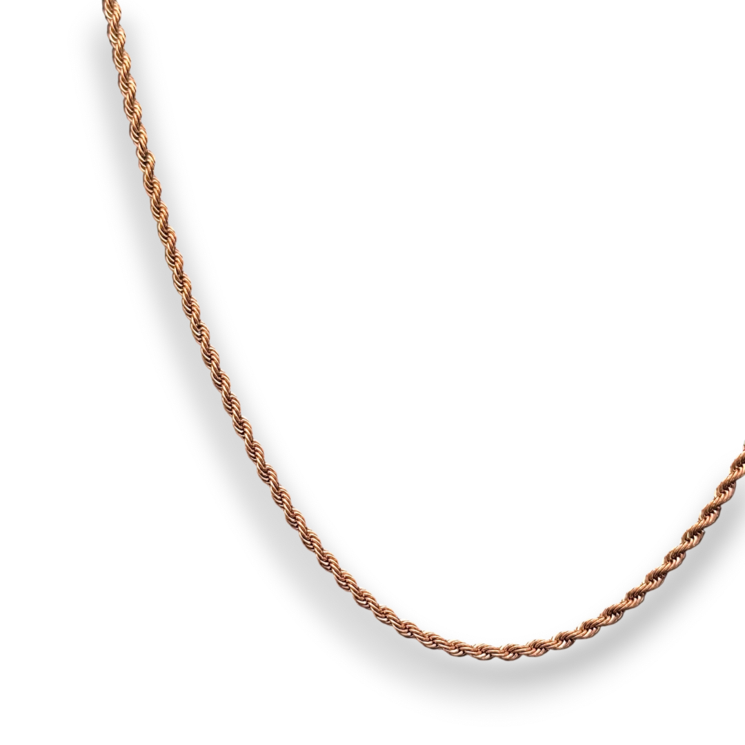 2mm Rope Chain in Rose Gold