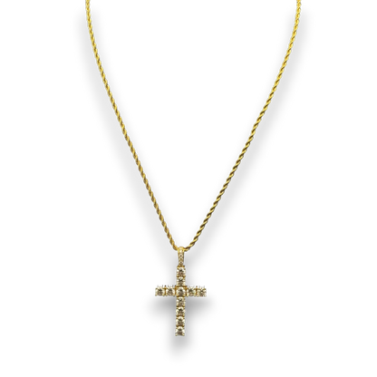 ICED Cross Pendant in Gold