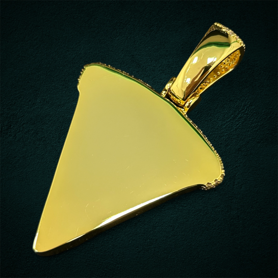 ICED Pizza Pendant in Gold