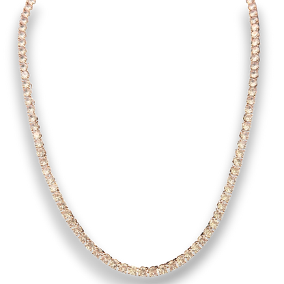 4mm ICED Tennis Chain in Rose Gold