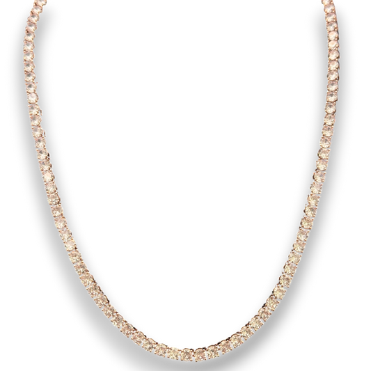 4mm ICED Tennis Chain in Rose Gold
