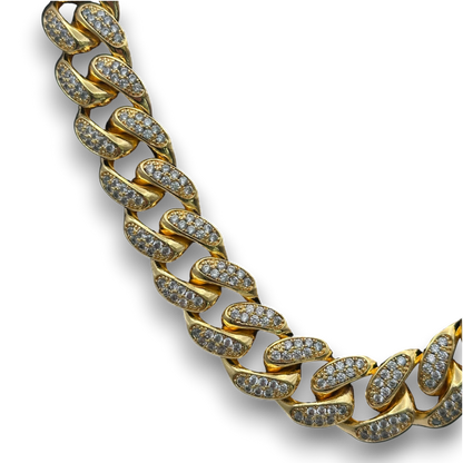 19mm ICED Cuban Chain in Gold