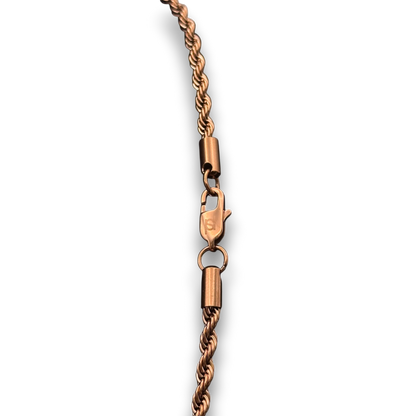 4mm Rope Chain in Rose Gold