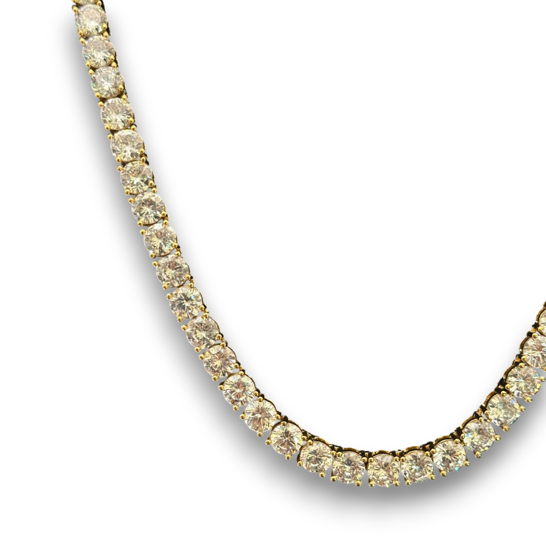 6mm ICED Tennis Chain in Gold