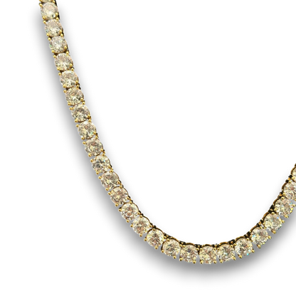 6mm ICED Tennis Chain in Gold