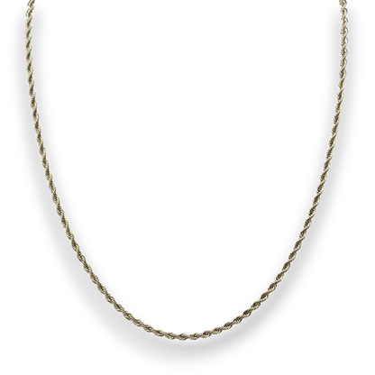 2mm Rope Chain in White Gold