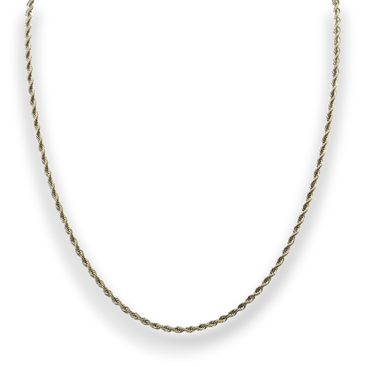 2mm Rope Chain in White Gold