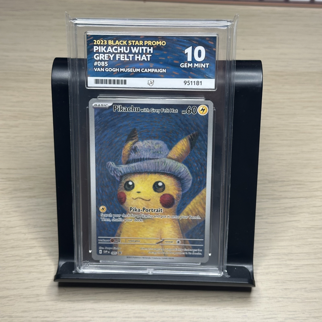 Pikachu With Grey Felt Hat• #085 • Ace 10